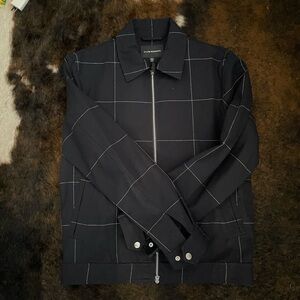 Club Monaco, blue window, pain jacket